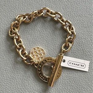 Coach Gold Chain Bracelet NWT